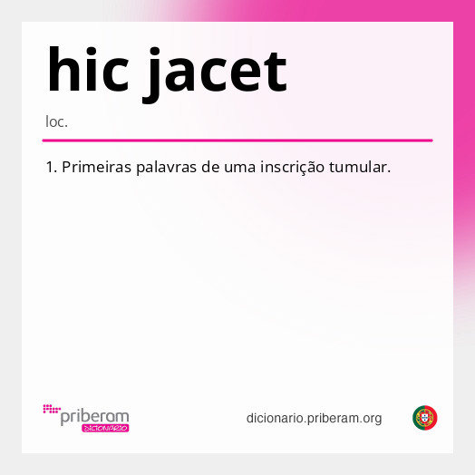 Significado de hic jacet